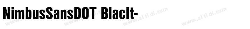 NimbusSansDOT BlacIt字体转换